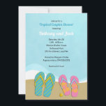 Flip Flops Tropisk Bröllopsfestinladan Inbjudningar<br><div class="desc">Välj denna ljusa och glada design för din bröllopsfest för att ta fram dina flip flops. Ett färgglatt tropiskt,  strand- eller luau-tema är roligt,  enkelt och berättar om brudens och brudgummens kärlek till flip-flop-livsstilen. Anpassa med din bröllopsfest detaljer.</div>