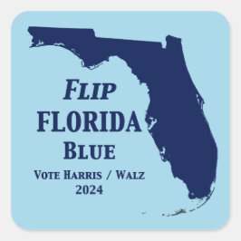 Flip Florida Blue 2024 Fyrkantigt Klistermärke