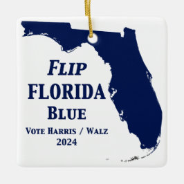 Flip Florida Blue 2024 Julgransprydnad Keramik
