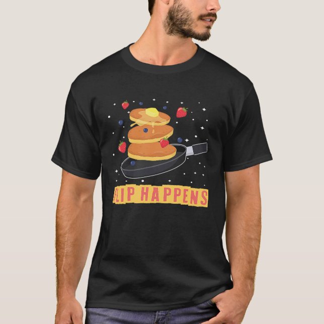 Flip Happens Breakfast Pancake   1 T Shirt (Framsida)