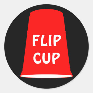 flip kopp runt klistermärke