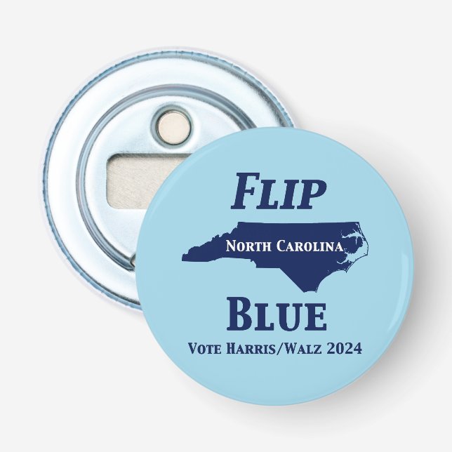 Flip North Carolina Blue 2024 Flasköppnare (Framsidan)
