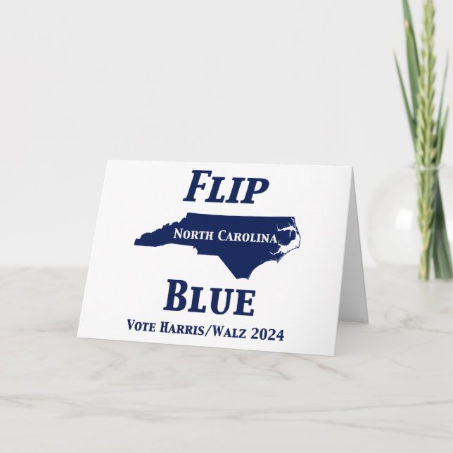 Flip North Carolina Blue 2024 Kort (Framsida)