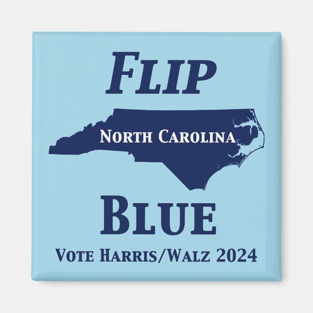 Flip North Carolina Blue 2024 Magnet (Framsidan)