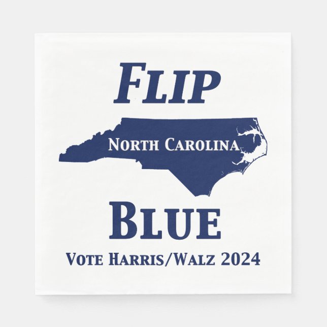 Flip North Carolina Blue 2024 Pappersservett (Framsidan)