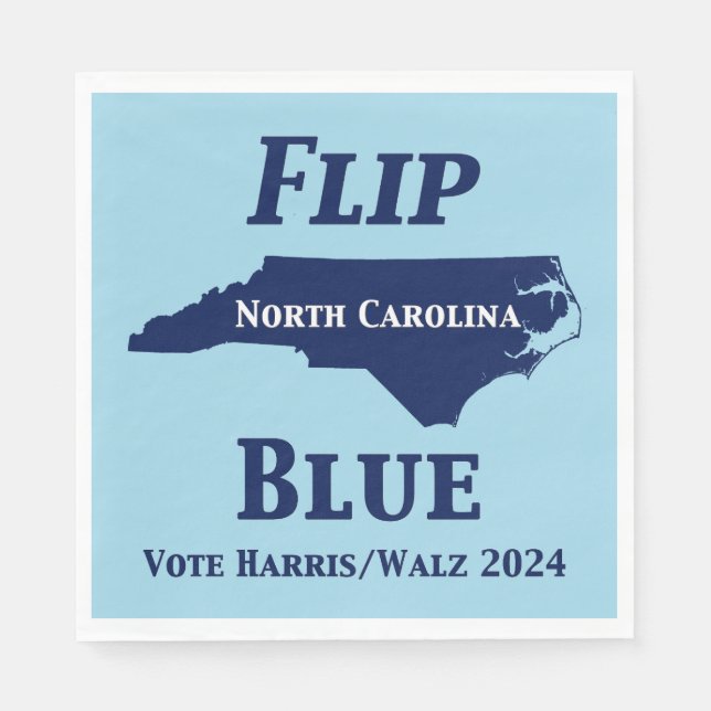 Flip North Carolina Blue 2024 Pappersservett (Framsidan)