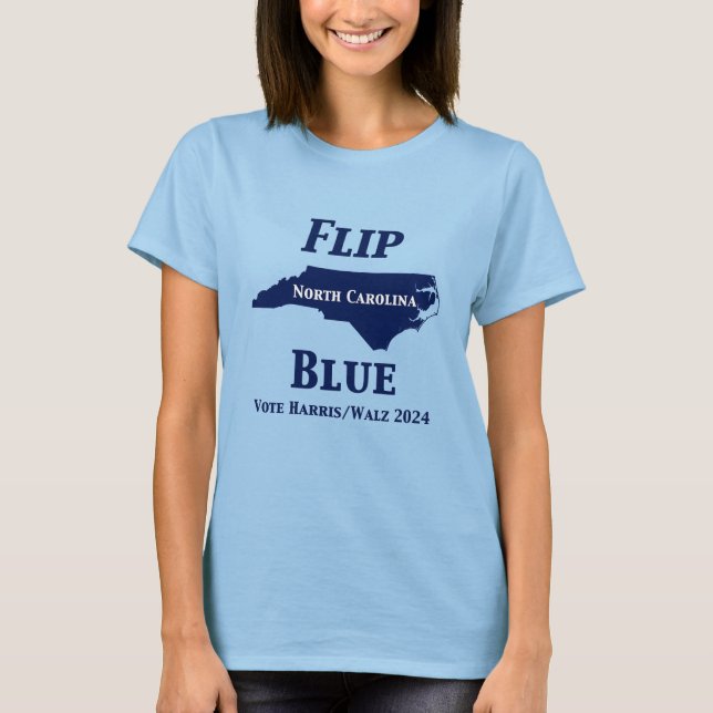 Flip North Carolina Blue 2024 T Shirt (Framsida)