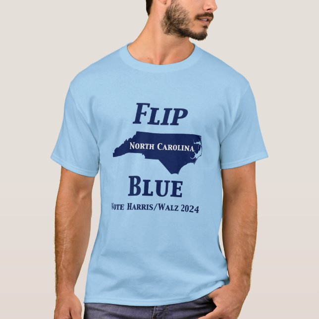 Flip North Carolina Blue 2024 T Shirt (Framsida)