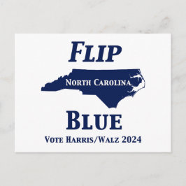 Flip North Carolina Blue 2024 Vykort