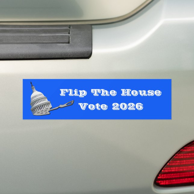 Flip The House Vote Blue 2026 Bildekal (På Bil)