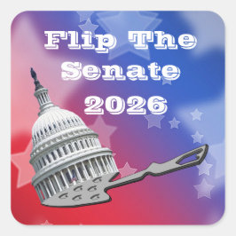 Flip The Senate Vote 2026 Fyrkantigt Klistermärke
