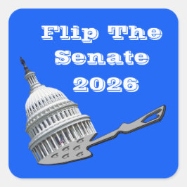 Flip The Senate Vote Blue 2026 Fyrkantigt Klistermärke
