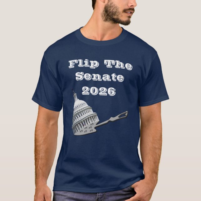 Flip The Senate Vote Blue 2026 T Shirt (Framsida)