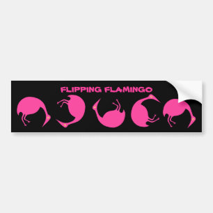 FLIPPANDE FLAMINGO ~TUMBLANDE FÅGLAR BILDEKAL