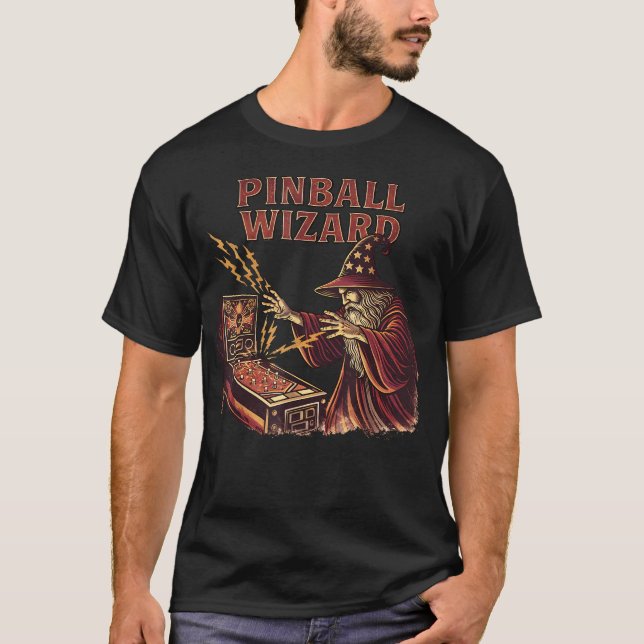 Flipperkonstnär Flipperälskare Rolig Arkadspelare T Shirt (Framsida)