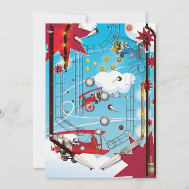 Flippermaskin Inbjudningar (Framsida)