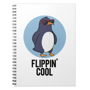 Flippin Cool Rolig Pingvin Puns Anteckningsbok