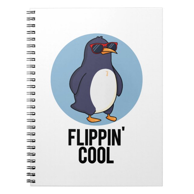 Flippin Cool Rolig Pingvin Puns  Anteckningsbok (Framsidan)