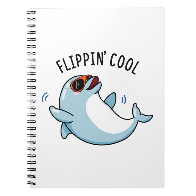 Flippin Cool Roligt Dopfinns Pun  Anteckningsbok (Framsidan)