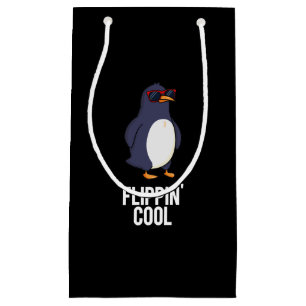 Flippin Coola Funny Penguin Pun Mörk BG