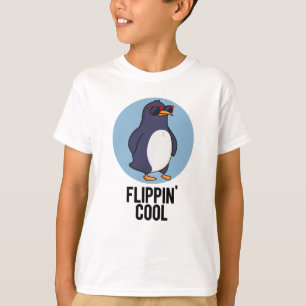 Flippin Coola Funny Penguin Pun T Shirt