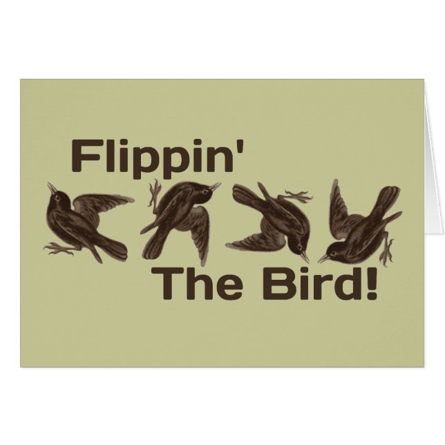 Flippin fågeln hälsningskort (Framsidan Horizontal)
