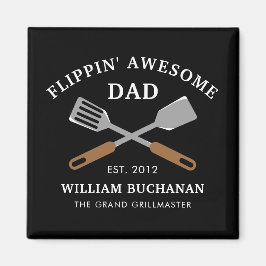 Flippin Fantastisk Pappa BBQ Far Personlig Magnet