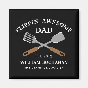 Flippin Fantastisk Pappa BBQ Far Personlig Magnet