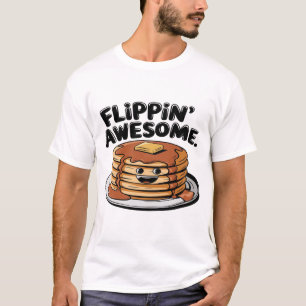 Flippin'Fantastisk Pancake Stack Funny Breakfast T Shirt