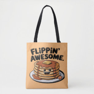 Flippin'Fantastisk Pancake Stack Funny Breakfast Tygkasse