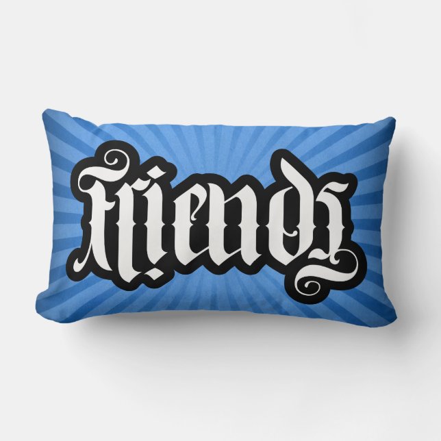 FlipScript Ambigram Lumbar Pillow Lumbarkudde (Framsida)