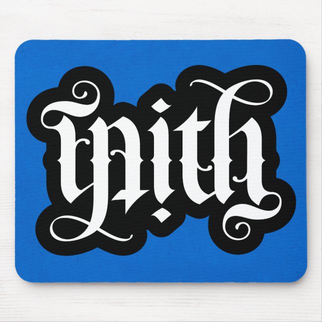 FlipScript Ambigram Mousepad Musmatta (Framsidan)