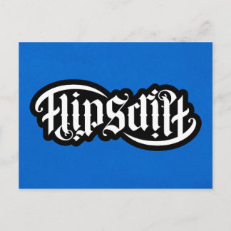 FlipScript Ambigram Notecard Vykort