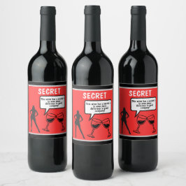 Flirt Over Wine with Custom Labels! Vinflaska Etikett