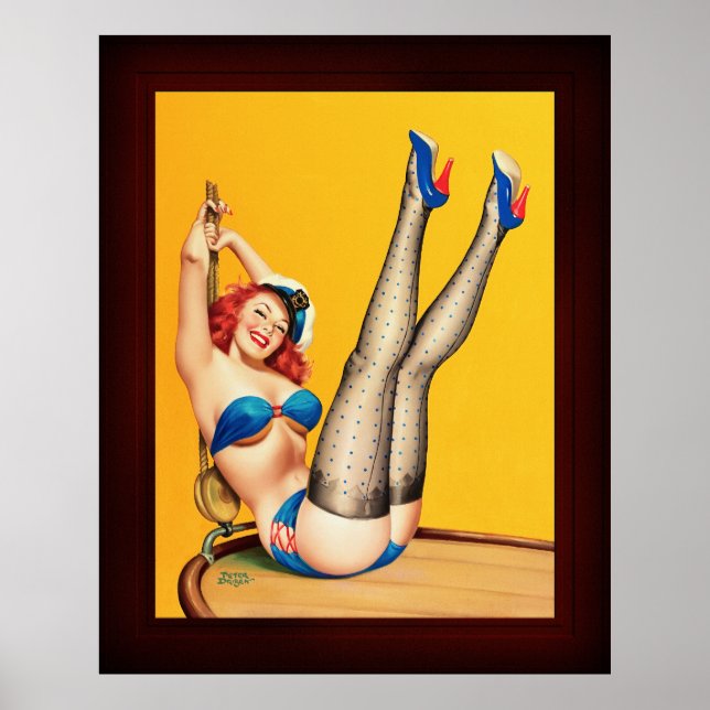 Flirt Pulp Cover av Peter Driben Poster (Framsidan)