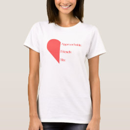 Flirtande Introvert Röda Tillgängliga Vänliga Blyg T Shirt