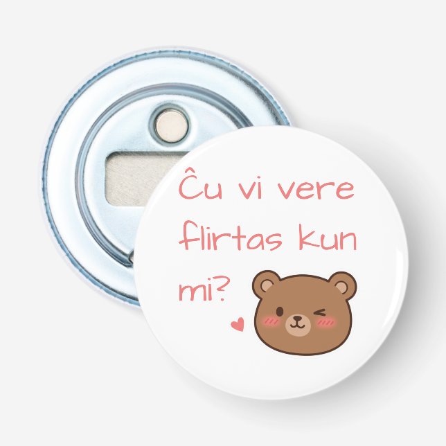 Flirtar du verkligen med mig? flasköppnare (Framsidan)