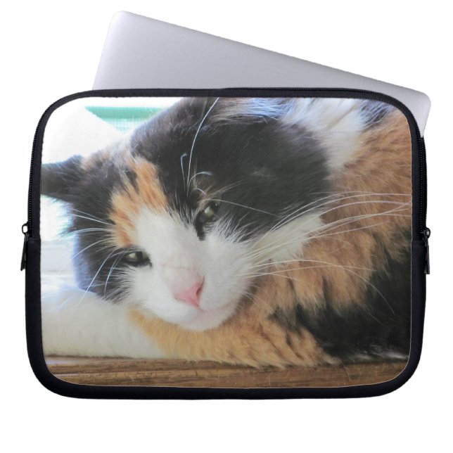 Flirtatious Calicokattunge Laptop Sleeve (Framsidan)