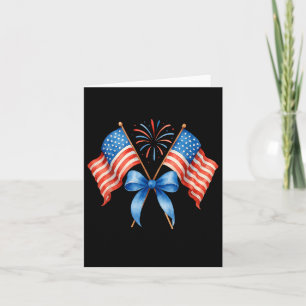 Flirtig amerikansk flagga 4:e juli patriotiska kvi kort