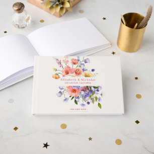 Flirtig blomsteräng   Sommarbröllop Gästböcker