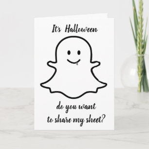 **FLIRTING GHOST TAR HÄNSYN TILL DIG** HALLOWEN KORT