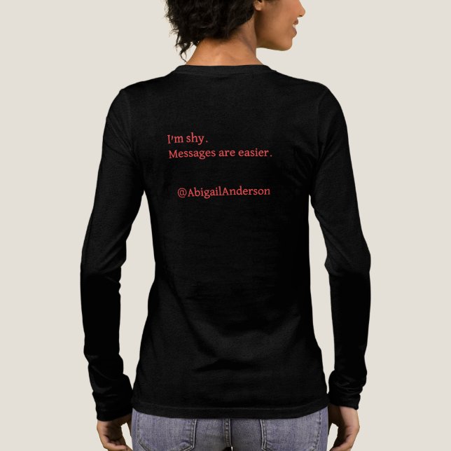Flirting Introverts Messages are easier Red T Shirt (Baksida)