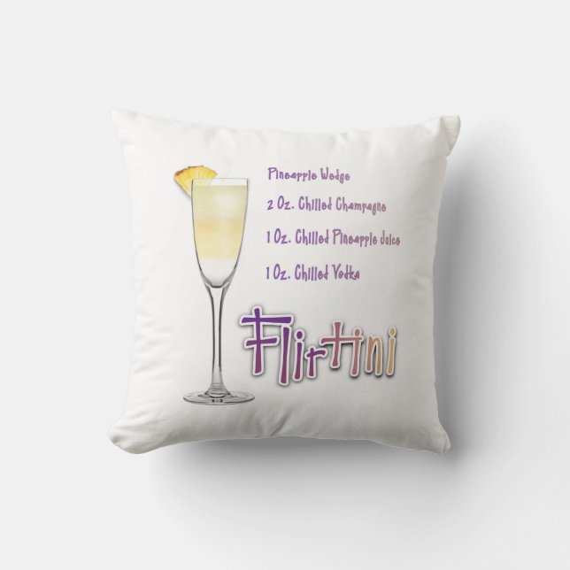 Flirtini Ananas Mimosa Cocktail Recept Konst Kudde (Framsida)