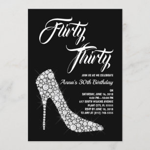 Flirty 30 Birthday Inbjudan