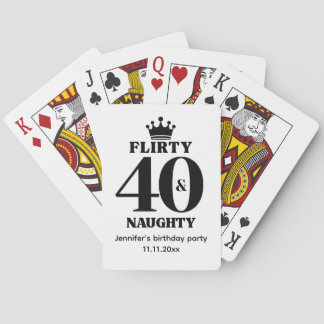 flirty 40 naughty ,black & white forty birthday  casinokort
