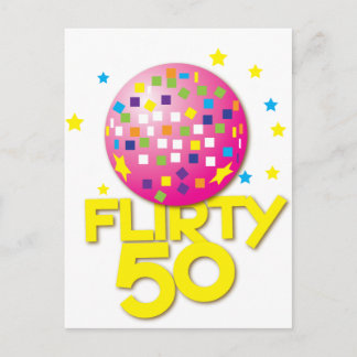 FLIRTY 50-födelsedagspresent Vykort