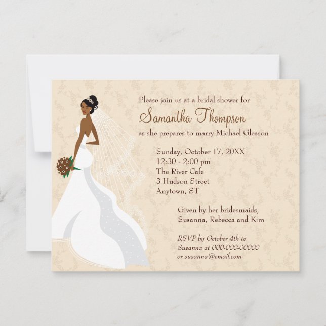 Flirty Champagne Möhippa Inbjudningar (Framsida)