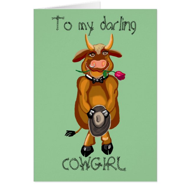 Flirty Cow Hälsningskort (Framsidan)