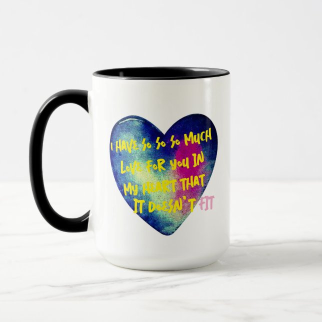 Flirty Kärlek Quote Perfekt Valentines kaffe Mugg (Vänster)