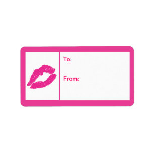 Flirty Kiss Adressetikett
